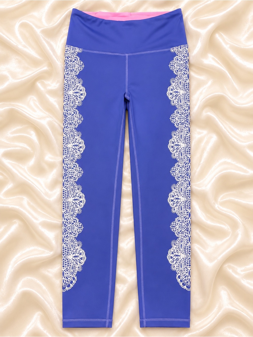 Lilly Pulitzer Luxletic UPF 50+ High Rise Midi Leggings XS Corsica Blue - Picture 5 of 13
